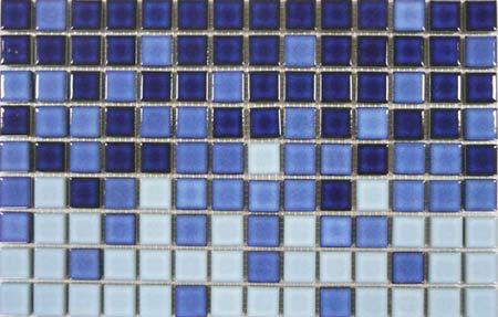 Tide Dk Blue Mid Blue Ice Blue tide ceramic waterline tile made with mosaic tiles