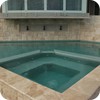 Pool, spa and steps fully tiled with CM126 Antique Aqua