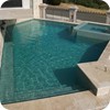 Pool, spa and steps fully tiled with CM126 Antique Aqua