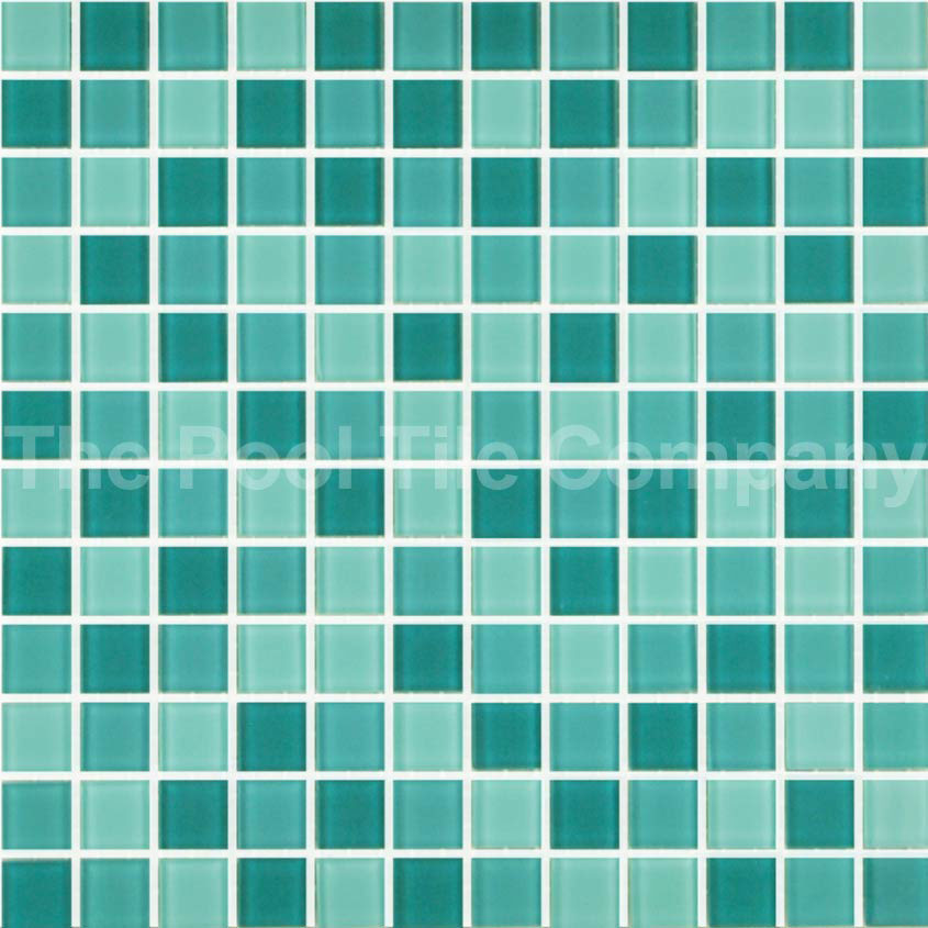 GCR041 Aqua Blend Crystal Glass Mosaic Pool Tiles