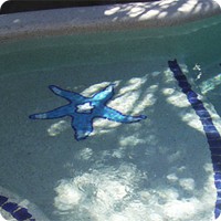 Starfish hand cut glass mosaic design