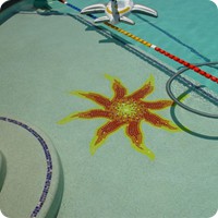 1.5m Sun Glass Mosaic Design for Pool Mosaic Pictures