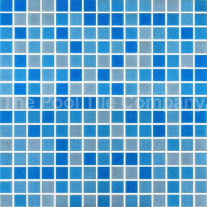 GC455 Mid Blue Blend 20mm Glass Mosaic