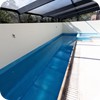 GC185 Sky Blue Pearl Glass Mosaic Pool Tiles in place