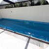 GC185 Sky Blue Pearl Glass Mosaic Pool Tiles in place