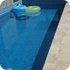 GC185 Sky Blue Pearl Glass Mosaic Pool Tiles in place