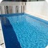 GC185 Sky Blue Pearl Glass Mosaic Pool Tiles in place