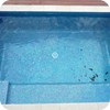 GC185 Sky Blue Pearl Glass Mosaic Pool Tiles in place