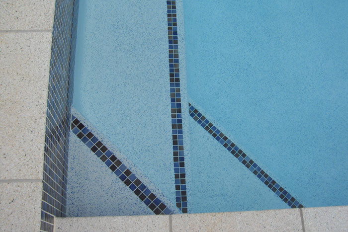 CMC365 Fusion mosaic pool tile shown in situ