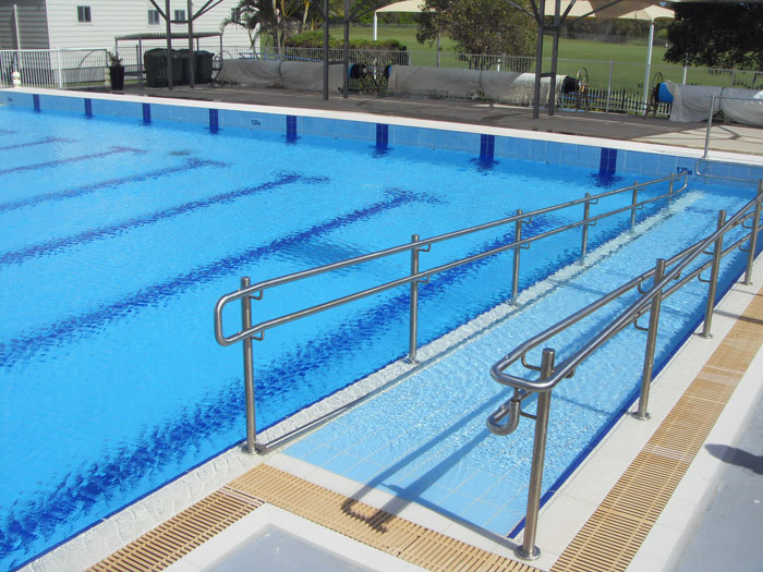 mosaic pool tile shown in situ