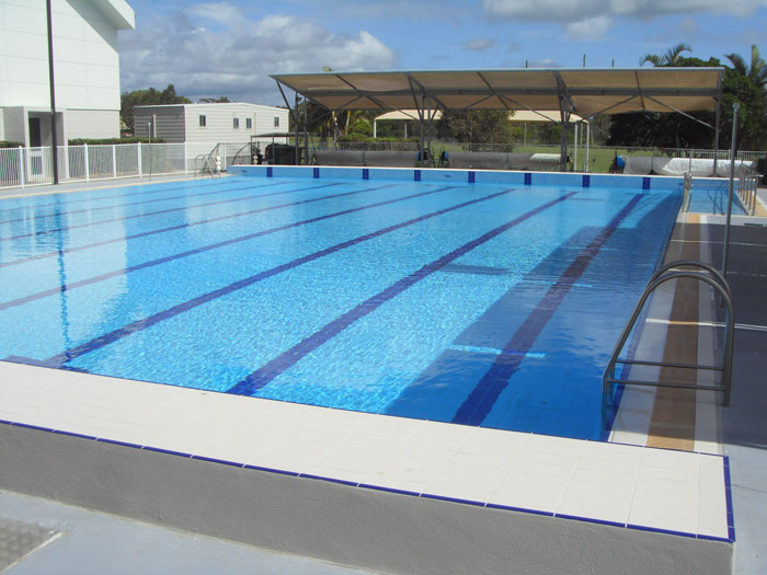 mosaic pool tile shown in situ