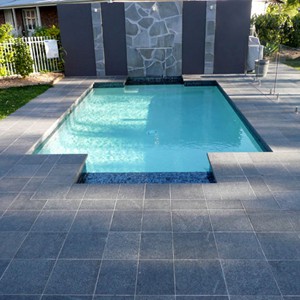 Black Granite Pool Tile look fantastic