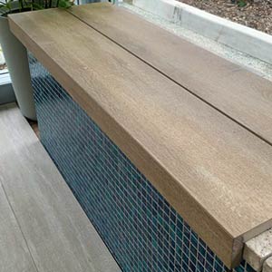 Oak TileDeck dropface coping 60/20mm shown
