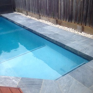 Parisian Blue Limestone Pool Edge
