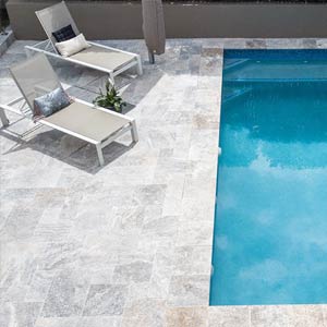 Travertine Silver French Pattern