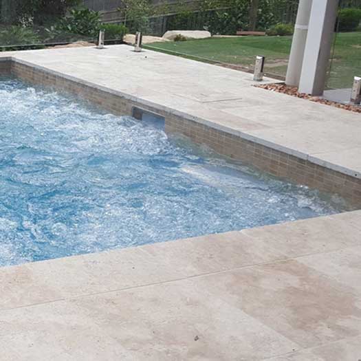 Travertine Silver Pool Pavers