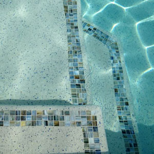 Glass Mosaic Tiles for Swimming Pools Waterline tiles and feature walls