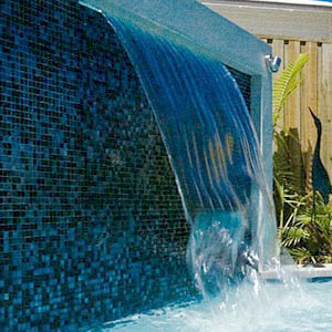 Glass Mosaic Tiles for Swimming Pools Waterline tiles and feature walls