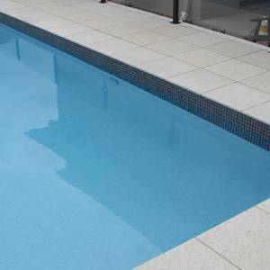 CMC365 Fusion 23mm ceramic mosaic pool tiles in place