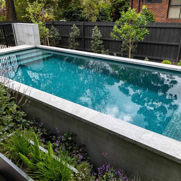 CMC597 Blue Gum Wavy fully-tiled pool