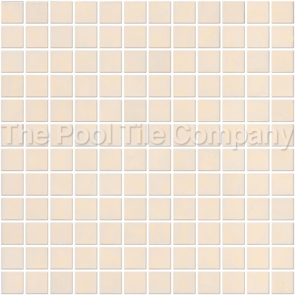 Vanilla Wavy glass mosaic pool tile