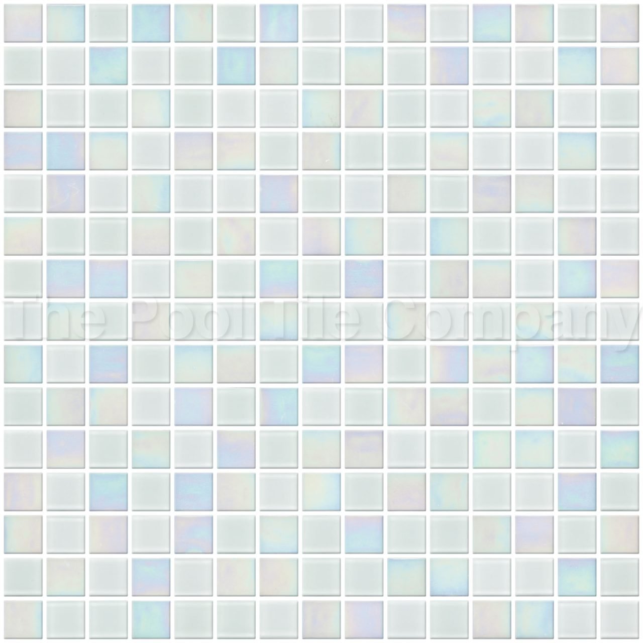 White Crystal Pearl Blend Pool Tiles Glass Mosaic Tiles GCR305