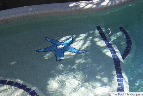 Blue Starfish Glass Mosaic - Gallery Image