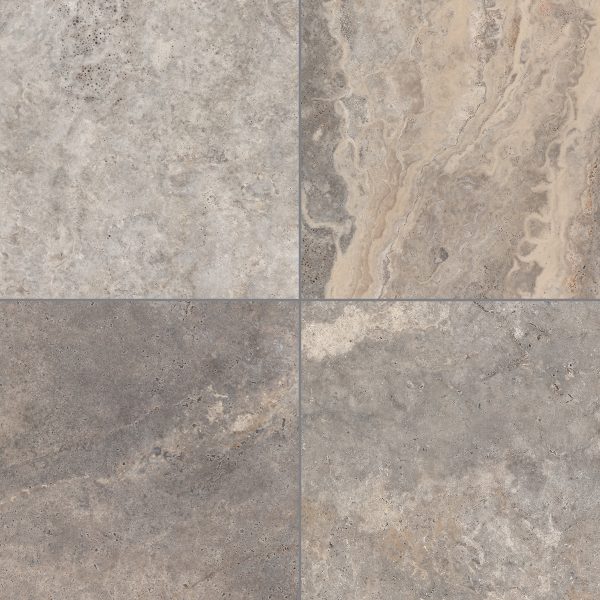 Silver Travertine 4-Up