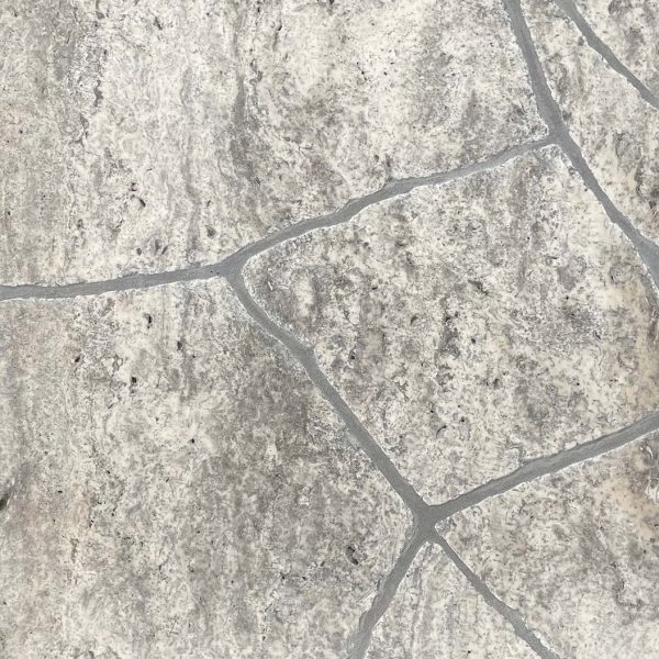 Silver Travertine Crazy Pave