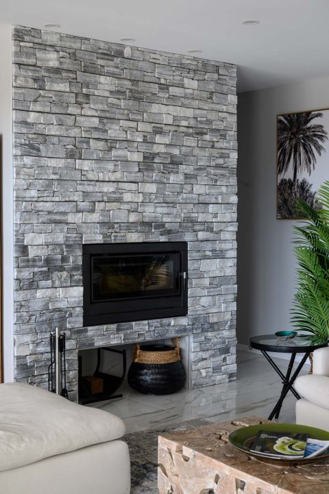 Natural Grey Stacked Stone Wall Cladding Panels SS430